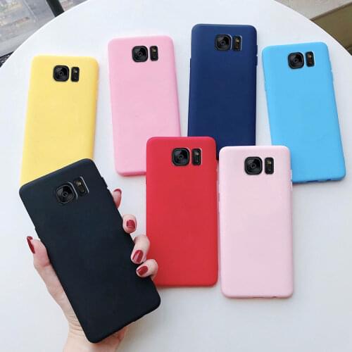 Case for Samsung Galaxy S7 edge S8 S9 plus Cute Soft Shockproof Silicon Phone Cases on for Samsung S7 edge S8 S9 plus Back Cover