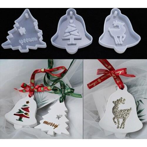 Aromatherapy Wax Silicone Mold Christmas Tree Snowflake DIY Aroma Gypsum Plaster Silicone Mould For Car Pendant DIY Clay Crafts