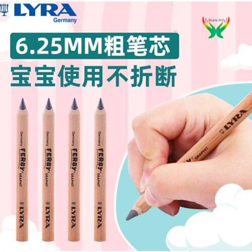 Lyra Pencil, Kindergarten, Children, Primary School, Triangle Pencils, Log Short Pencils, Improved Grasping Pencil, 6 packages