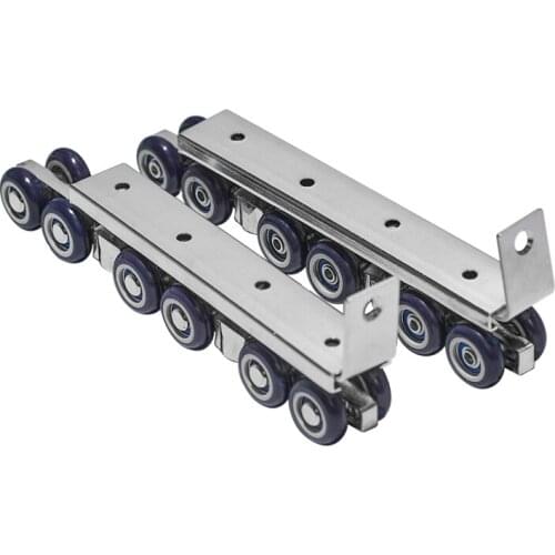1 Pair Cold Rolled Steel Sliding Wooden Door Closet Hardware Mute Kit Door Wheels Roller 12 Wheels Hangers Roller Furniture