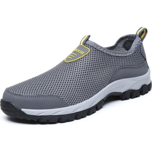 Size 39-49 Men Shoes Summer Brand Sneakers Casual Shoes Slip-on Fashion Breathable Mesh Flats Men Hiking Shoes Zapatos Hombre