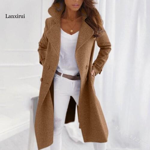 Lanxirui Women's Beige Coats