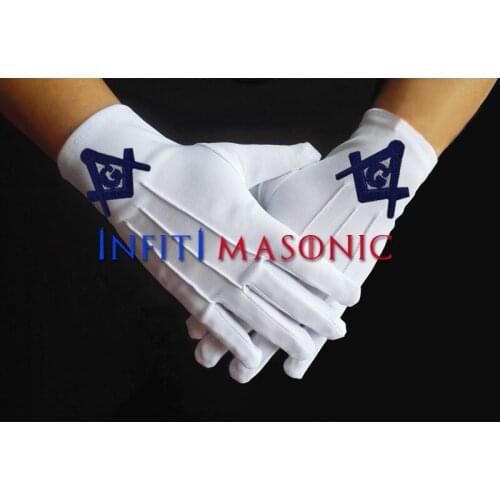 Masonic white ceremonial swords gloves beige fingerless military parade white