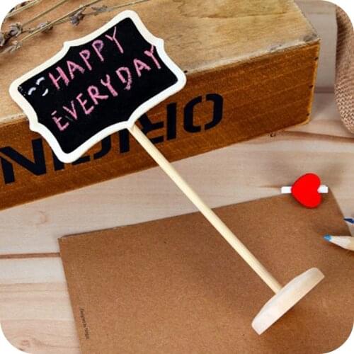 Mini Wooden stand Blackboard Wedding Chalkboard Writing Notice Message Paint Wood Board