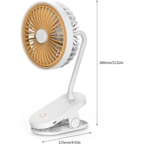 Mini USB Clip Fan Super Quiet Portable USB Desktop Fan Air Circulator Adjustable Head 360° Rotatable for Desk Library N0PF