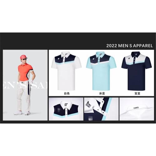 Soft and comfortable Korean style trendy short-sleeved, golf leisure sports T-shirt breathable and sweat-absorbent free shipping