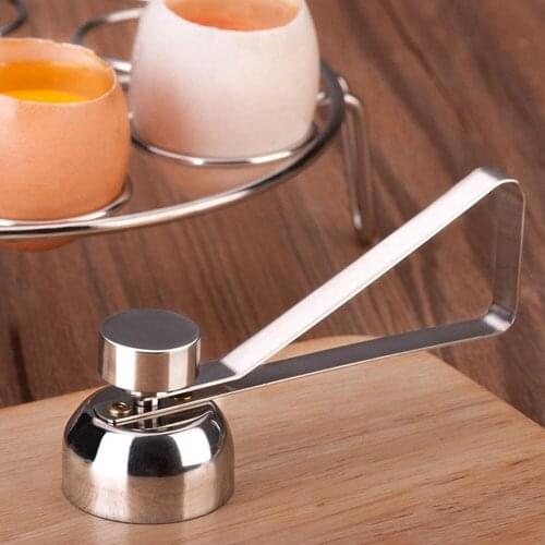 New Practical Metal Egg Scissors Egg Topper Cutter Shell Opener Stainless Steel Boiled Raw Egg Open Creative Kitchen Tools Set
