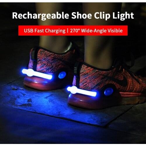 Shoe Running Warning Lamp for Night Walking Cycling Safety Heel Clips Jogging Bright Lights LED Flashing Night Lights Shoe Clip