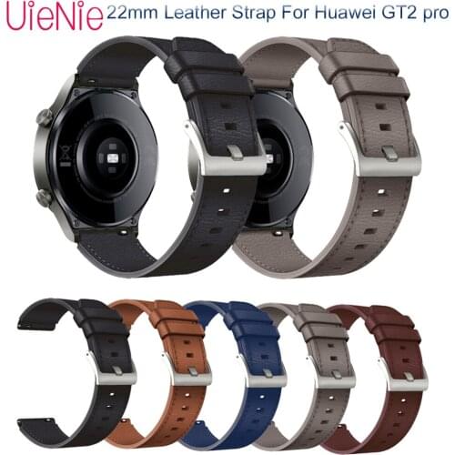 22mm Leather Band Strap Replacement Belt For Huawei GT2 Pro Sport Smart Watch Fashionable Durable Wristband Bracelet Accessories