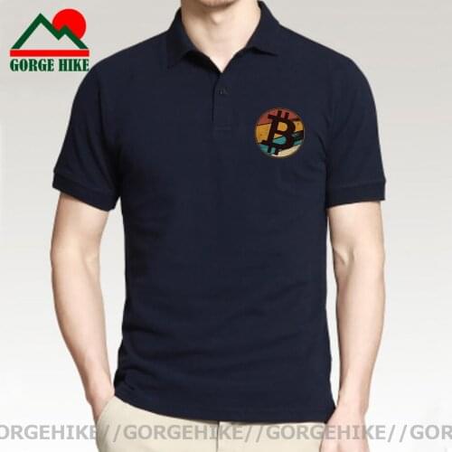Trendy fashion Designer Bitcoin Polo shirt Mens Women Creative digital Print polo shirts Male Cotton Regular Sleeve bitcoin Polo