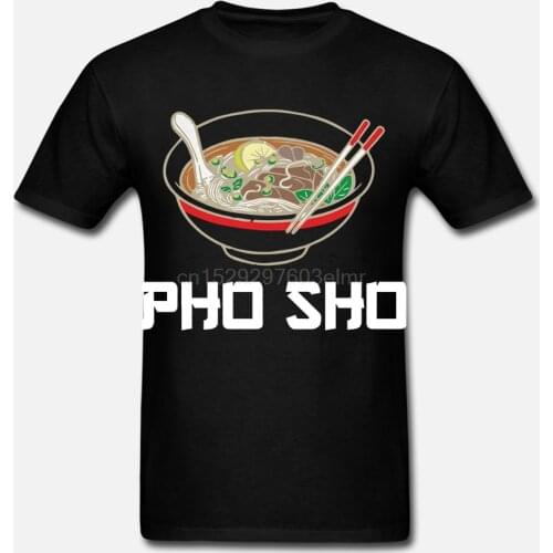 Funny Tee Shirt Pho Sho Vietnam Chef Cook Food Graphic T Shirts for Men Funny Sarcasm Men Cotton T-shirt