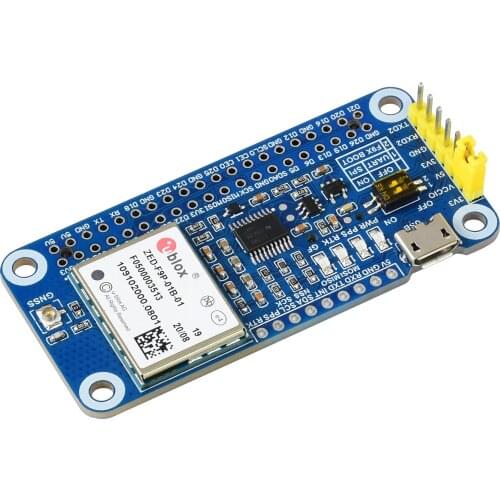 ZED-F9P GPS-RTK HAT,For Raspberry Pi, Centimeter Level Accuracy, Multi-Band RTK Differential GPS Module