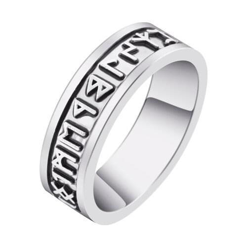 SUTEYI Jewelry Viking Mans Rings Rune Letter Signet Ring Wedding Vintage Men Jewelry Accessories Gift For Men