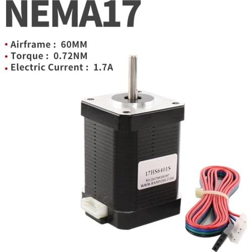 1.7A Nema17 Micro 42 stepper motor 60MM 12V two-phase four-wire Nema17 42 stepper motor 3D printing motor
