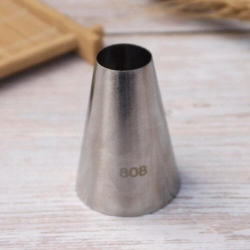 #808 Round Piping Nozzles Pastry Tips Cake Cream Decorating Baking Tool Stainless Steel Cupcake Cookie Icing Tips DIY Macaroon