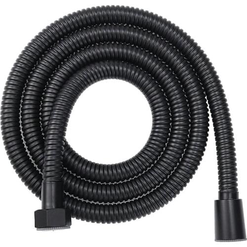 Black 1.5m Flexible Stainless Steel Shower Pipe Bathroom Handheld Shower Head Plumbing Hoses Bathroom Accessories