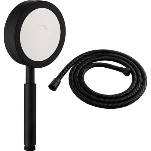 Black stainless steel hand-held shower pressurized water-saving shower head Hotel detachable shower head