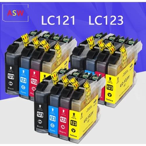 12PK For Brother LC123 Ink Cartridge Compatible For MFC-J4510DW MFC-J4610DW Printer Ink Cartridge LC 123 MFC-J4410DW J4710DW