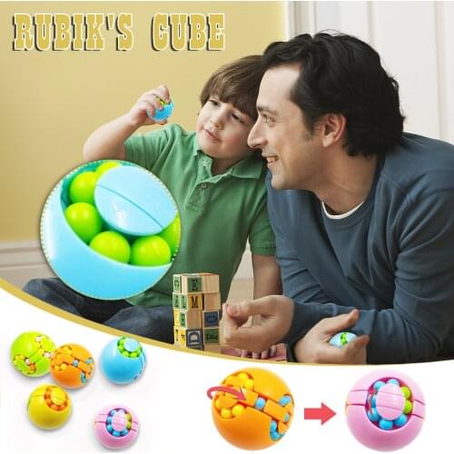 Kids 3D Puzzle Toys with Hamburg Shape Design Magic Saving Decompression Magic Cube ball Childrens Toys Puzzle Game fidget Toys