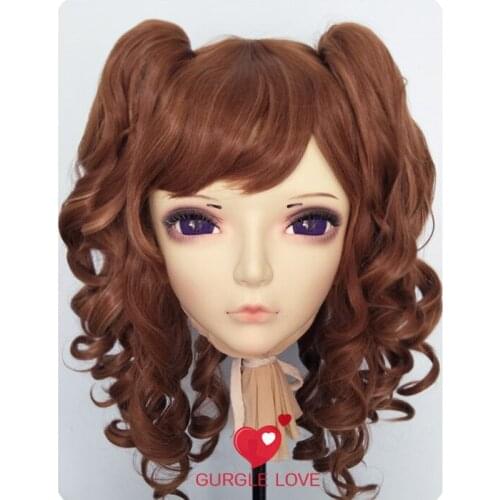 DM041) BJD Dolls fairyland Girl Sweet Resin Kigurumi Mask Cosplay Lolita Lifelike Crossdressing Masks Dressing with BJD Eyes