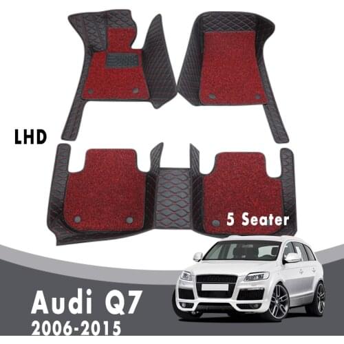 Luxury Double Layer Wire Loop Carpets For Audi Q7 2015 2014 2013 2012 2011 2010 2009 2008 2007 2006 5 Seater Car Floor Mats