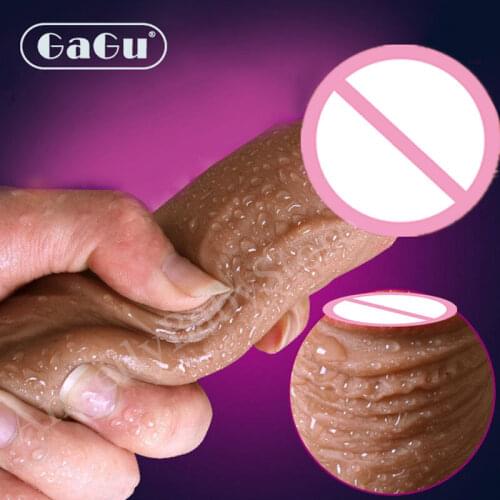 Gagu Women use realistic dildo penis Soft silica suction cup Long Sucker Female Masturbator Female sex use dildo Adult sex toyS