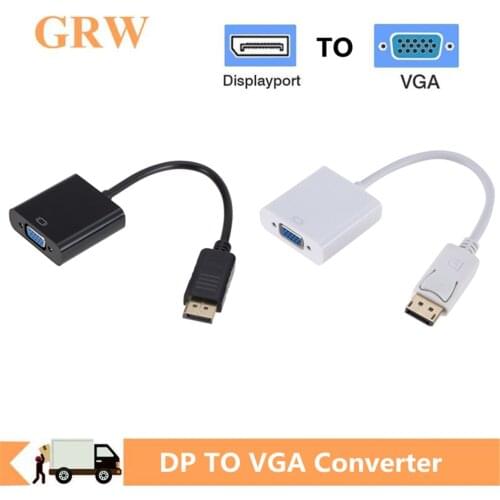 Grwibeou DP to VGA DisplayPort Display Port Male to Female Converter Adapter Cable for PC Computer Laptop HDTV Monitor Projector