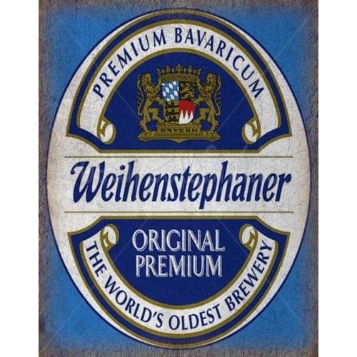 Weihenstephaner Hefeweissbier Metal Tin Sign Poster Wall Plaque