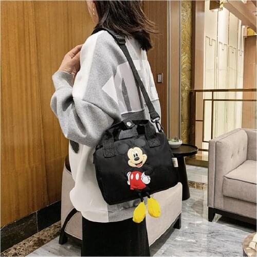 2021 New Portable Girl Bag Cartoon Pattern Bowling Cross-body Bag Girls Fashion Casual Shoulder Bag Disney Mickey Messenger Bag