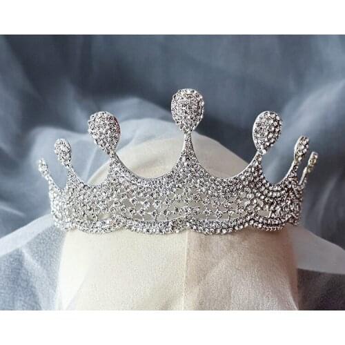Women Baroque Hair Hoop Born Tiara Women Jewelry Crown Bride wedding Crown Miraculous Bridesmaid Hair Ornament For Bridal Prom