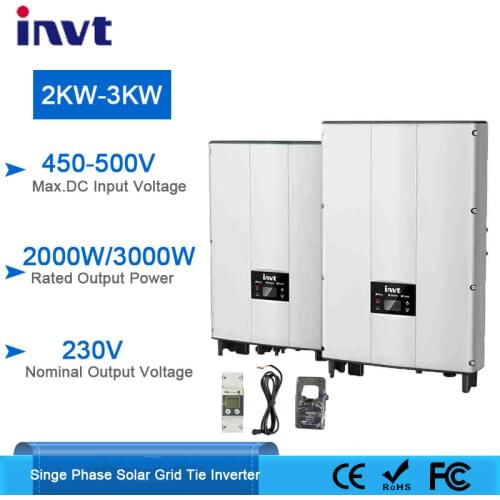 2000W 3000W Pure Sine Wave On Grid Tie Inverter single Phase Output with WIFI module 120V-450VDC to AC230V, 50HZ60HZ