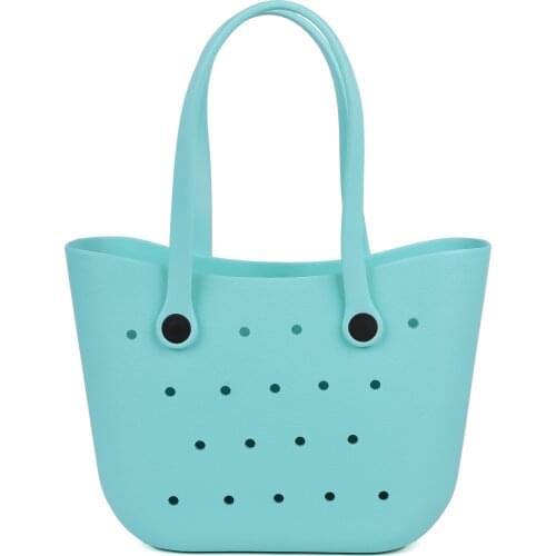 Solid Color Beach Bags New Fashion Design 2021 Handbags EVA Holiday Casual Beach Tote Bags Blosa Feminina