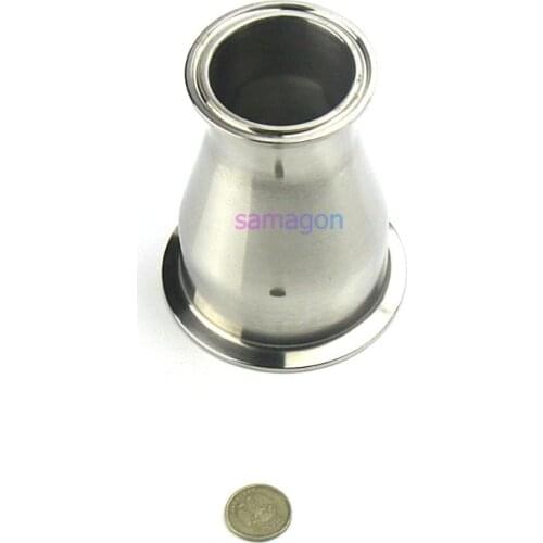 Reducer Sanitary Fitting Fitting Tri Clamp Ferrule Style 4" Tube OD to 2" Tube OD SUS304