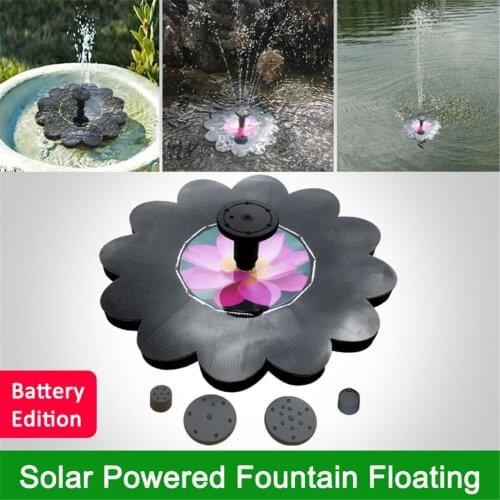 Solar Powered Fountain Floating Multi-use Bird Bath Water Pump 160L / H With 4 Nozzles For Garden Pond Swimming Pool