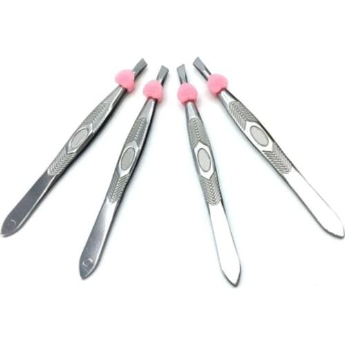 Professional Eyebrow Tweezers Stainless Steel Point Tip/Slant Tip/Flat Tip Hair Removal Makeup Tools Accessory