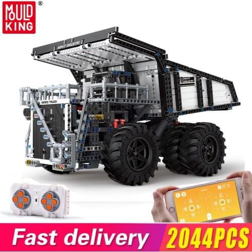 Mould King Moc Engineering Series Rc Motorized Mining Truck Crane Crawler Trucks Building Blocks Model Kits Bricks Diy Kids Toys