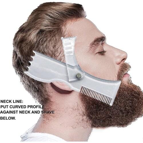 Beard Styling Template Stencil Hair Beard Comb for Men Lightweight and Flexible Fits All-In-One Beard Shaping Tool Dropship New