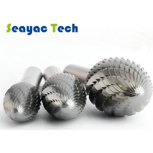 Double Slot H type polishing head Wood Carving Tool Oval Type Carbide Tungsten Steel Rotating Rake grinding burrs
