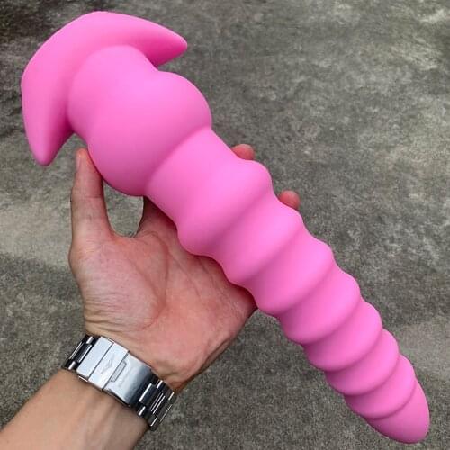 3 Color Silicone Long Huge Anal Plug Big Butt Plug Anus Dilator Prostate Massager Anal Sex Toys For Men Woman Vagina Stimulation