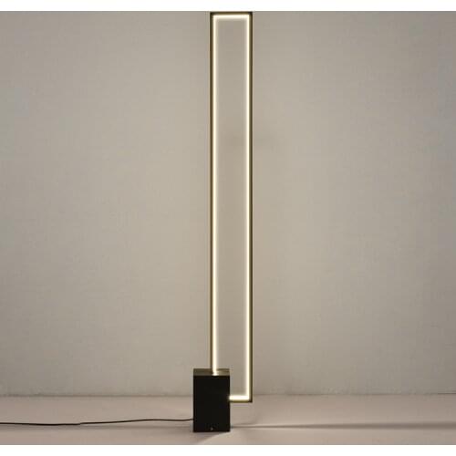Bedroom LED floor lamp minimalist light luxury Nordic shaped eye protection line vertical living room table lamp