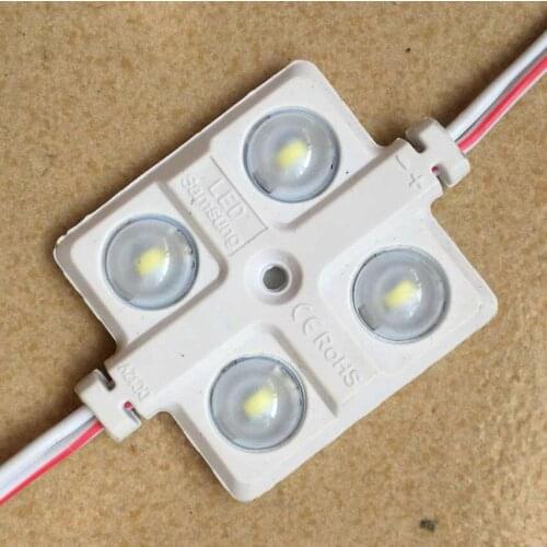 LED module 3W DC12V WHITE COLOR high bright;20pcs a string;with concave lens LED lens module