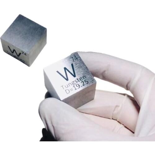 Tungsten Metal 1 Inch 25.4mm Density Cube 99.95% Pure for Element Collection