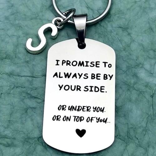 I Promise To Always Be By Your Side Boyfriend Funny Gifts Keychain Valentine’s Day Birthday Gift Present Christmas Keyring