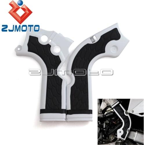 Motocross Frame Guard Enduro Plastic Bodywork Frame Protection For Honda CRF 250R 450R White 2013-2016