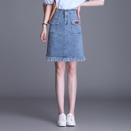 Women Pleated Tutu Tennis Beach Kawaii Skirt Jupe Punk Short Blue Tassel Trim Denim High Waist Goth Bandage Sexy Mini Summer