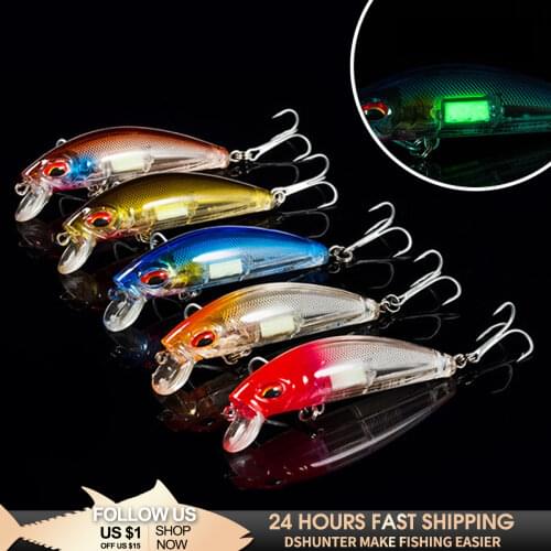 1PCS Laser Minnow Fishing Lure 7CM 10.4G pesca hooks fish wobbler tackle crankbait artificial japan hard bait swimbait
