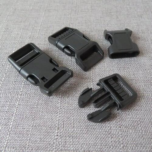 100pcs/pack Plastic side release buckle for bag dog collar paracord bracelet bag backpack strap webbing 25mm accessory