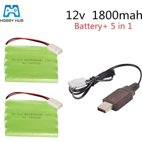 2/3/4PCS NI-CD 12v 1800mah AA Rechargeable Battery for RC toys car GUNS Trains electrics toys aa nicd battery with usb caable