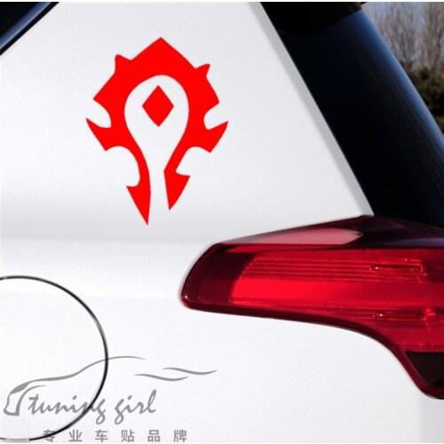 2PCS World Of Warcraft Horde Car Stickers Creative Funny Decoration Decals For Laptop Tablet Auto Tuning Styling Vinyls D9