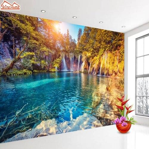 Wallpapers 3 d Murals Photo Wallpaper for Walls in Rolls 3d on Wall Papers Home Decor Living Room Bedroom Forest Landscape Mural